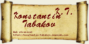 Konstantin Tabakov vizit kartica